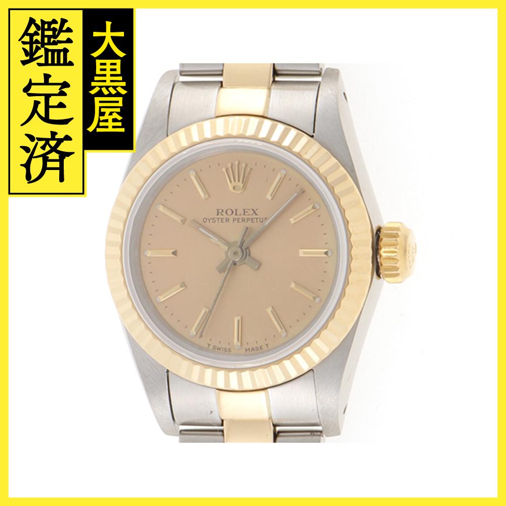 ROLEX ロレックス オイスター パーペチュアル T番 67193 YG/SS イエローゴールド レディース 【460】2148103596568 【中古】【大黒屋】