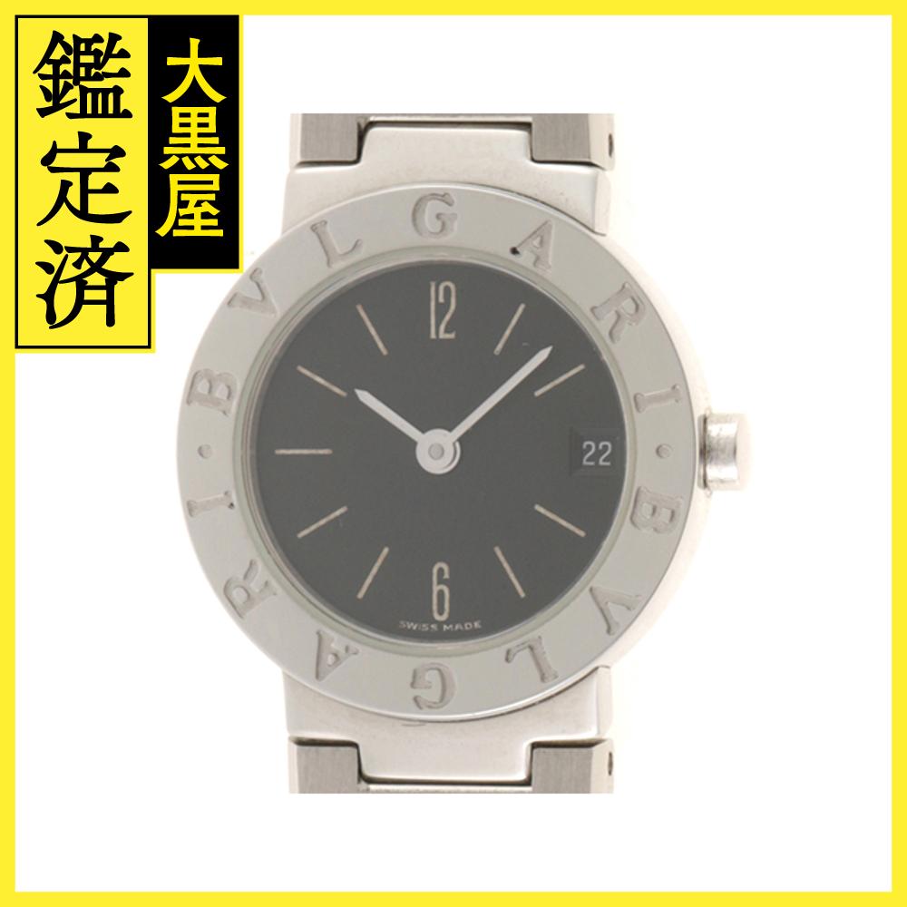 BVLGARI ブルガリ　レディース クオーツ　ブルガリブルガリ BB23SS　ブラック文字盤 SS2144000217728【208】 【中古】【大黒屋】