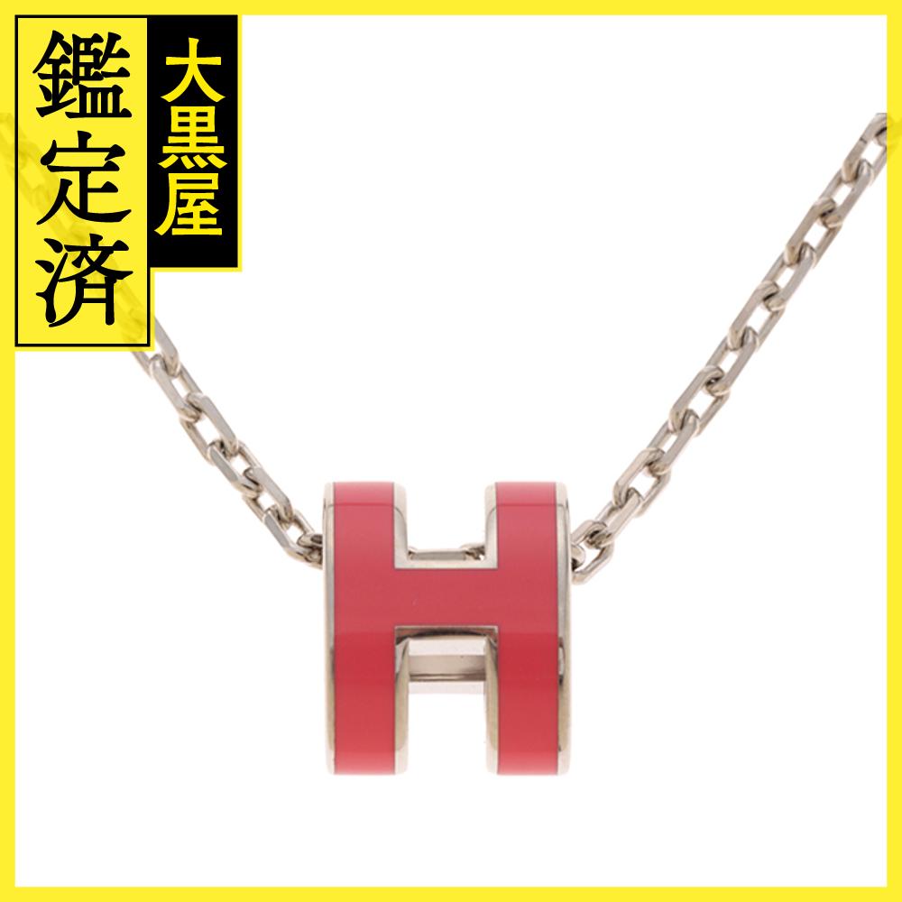 HERMES　エルメス　ポップアッシュ・ミニネックレス　ローズ　SS　エナメル【472】2143000666017 【中古】【大黒屋】