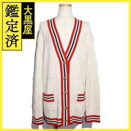 GUCCI　グッチ　衣類　カーディガン　レディースS　アイボリー　ウール　シルク　2147100484441　【200】 【中古】【大黒屋】