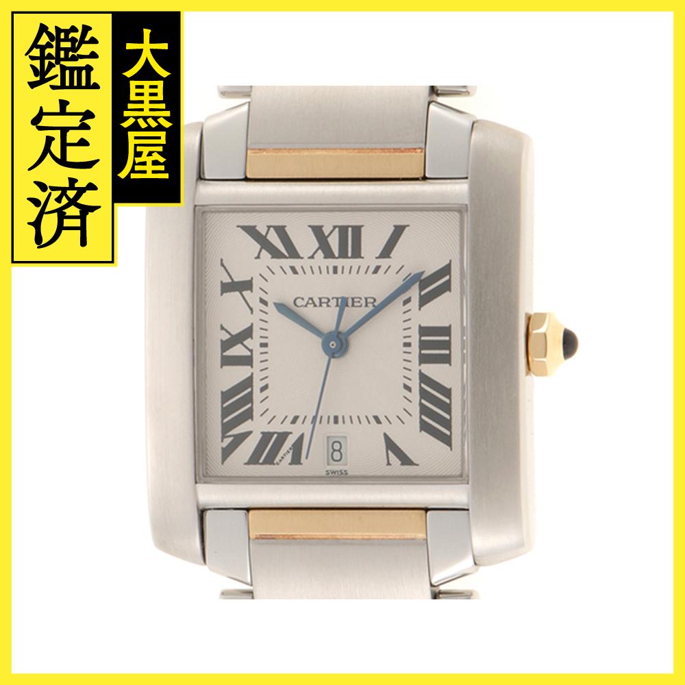 Cartier カルティエ 腕時計 タンクフランセーズLM W51005Q4 アイボリー文字盤 K18イエローゴールド/ステンレス 自動巻き【472】SJ 【中古】【大黒屋】