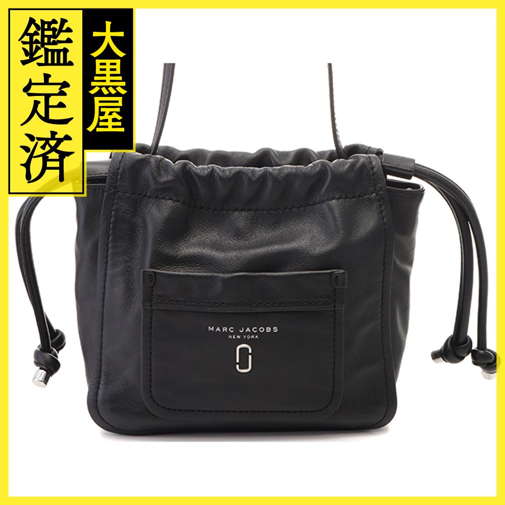 MARC JACOBS マークジェイコブス タイドアップ ショルダーバッグ ブラック レザー【208】2147200466781 【中古】【大黒屋】