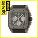 Cartier　カルティエ　サントス100　W2020005　ブラックの高硬度ADLC加工　クロノグ ...