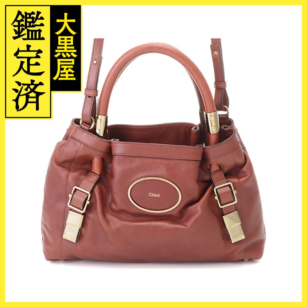 Chloe　クロエ　ヴィクトリア　2WAYショルダー　ブラウンレザー　3S0733-106　2120500187501　【205】 【中古】【大黒屋】