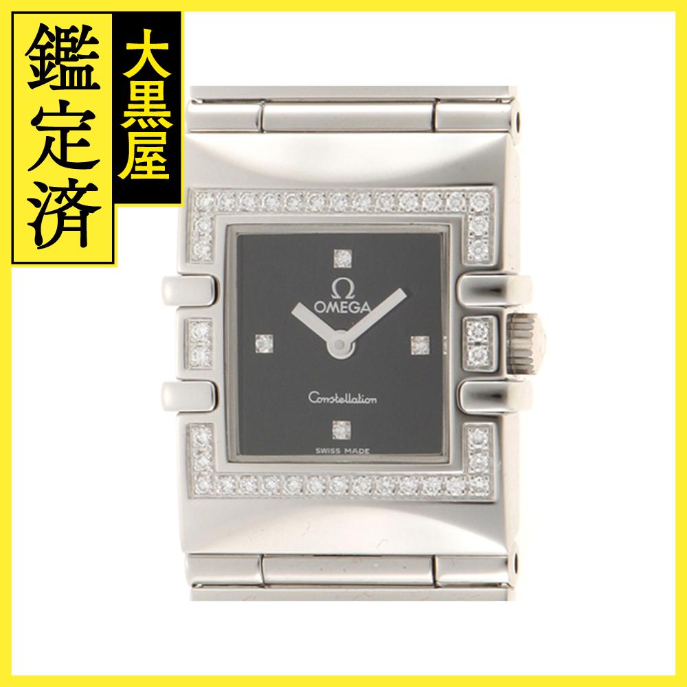 OMEGA　オメガ　コンステレーション・カレ　1528.46.00　ダイヤベゼル　ブラック4Pダイヤ文字盤　ステンレス　【431】 【中古】【大黒屋】