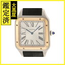 Cartier カルティエ　サントスデュモンXL　W2SA0017　ステンレス/ピンクゴールド/革　シルバー色文字盤　腕時計　手巻き(2120000266621)【200】 【中古】【大黒屋】