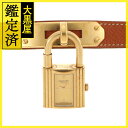 HERMES　エルメス　時計　ケリーウォッチ　KE1.201 クオーツ レディース　GP/革 ゴールド　2148103622854【207】 【中古】【大黒屋】