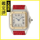 cartier　カルティエ　パンテールSM　1120　YG/SS　革ベルト　社外【431】 【中古】【大黒屋】