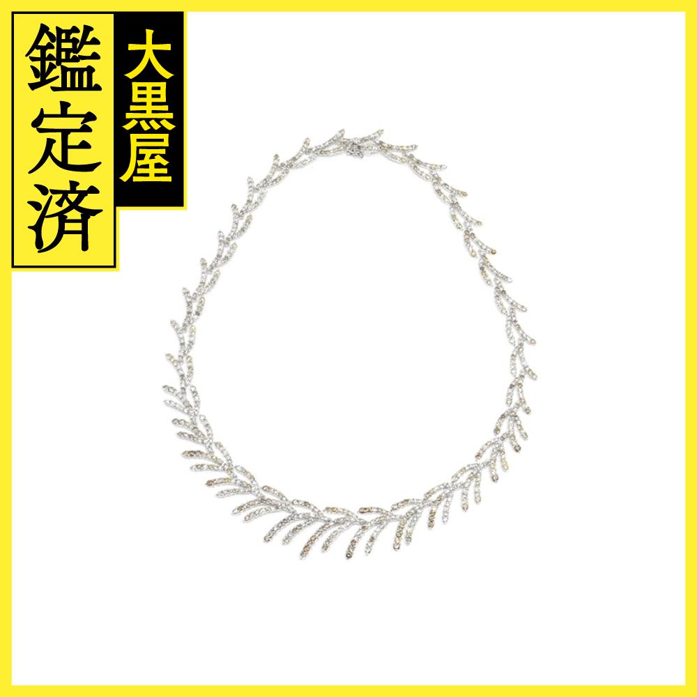 JEWELRY　ダイヤモンド　ネックレス　ブラウンダイヤ　K18WG　ホワイトゴールド　D14.50ct　36.8g　2120500196565　【200】 【中古】【大黒屋】