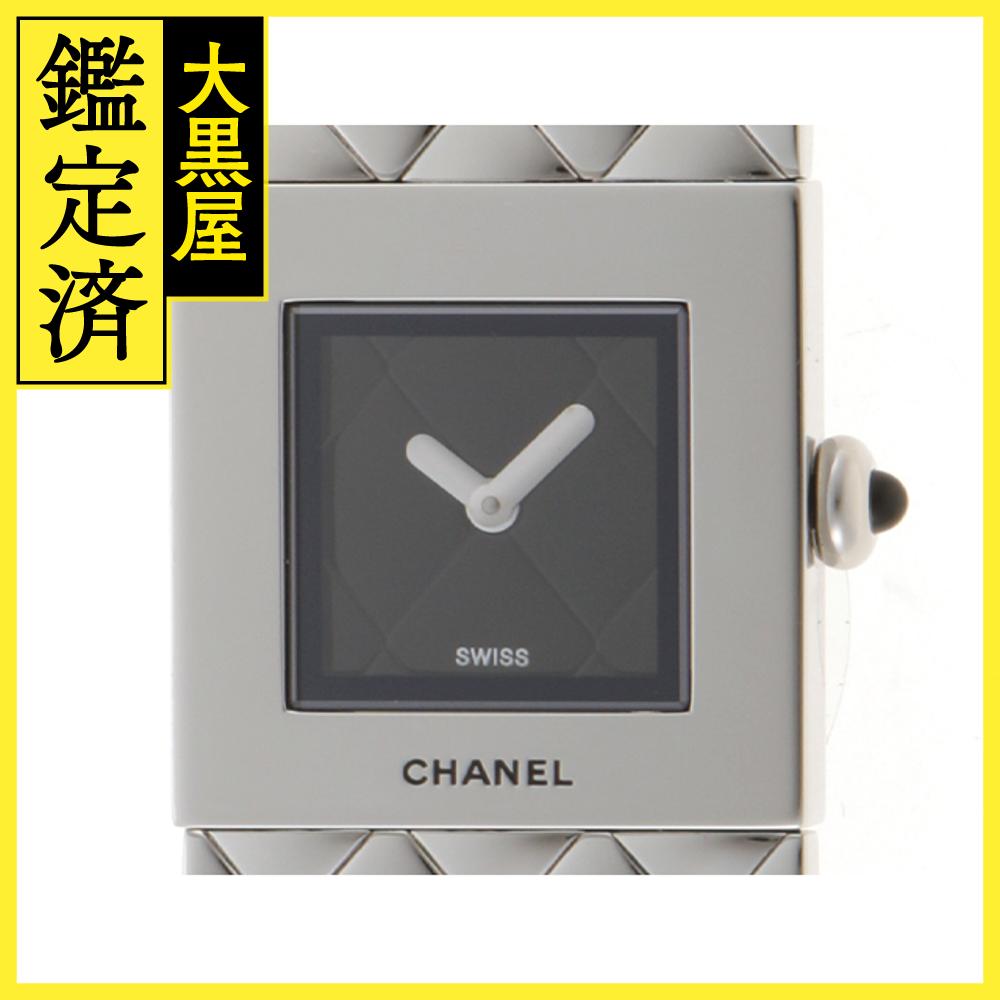 CHANEL　シャネル　マトラッセ　H0009　ステンレス　ブラック文字盤【473】 【中古】【大黒 ...