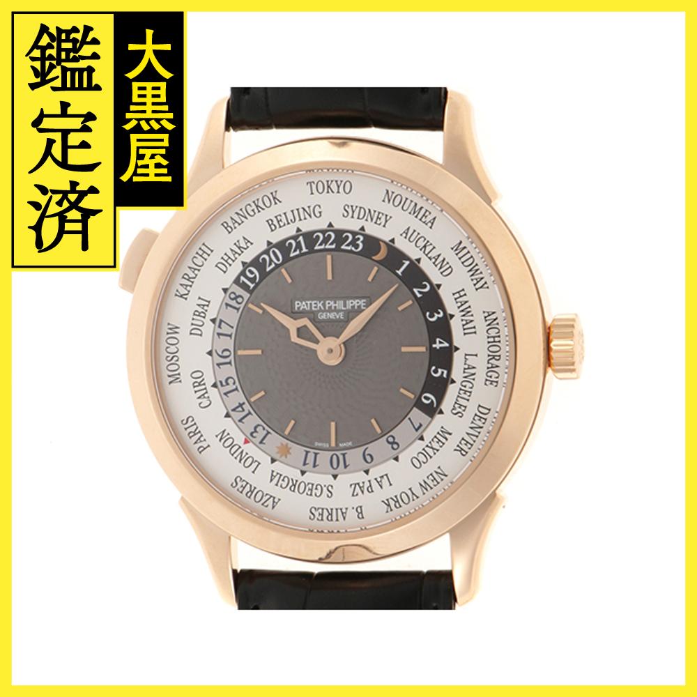 PATEK PHILIPPE パテック・フィリップ 腕時計 ワールドタイム 5230R-012 K18ローズゴールド/アリゲーター ホワイト／グレー文字盤 自動巻き 2021年正規品【472】SJ 【中古】【大黒屋】