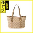 GUCCI グッチ GG トートバッグ ゴールド／ピンク／ベージュ キャンバス 137396【430】2148103635724 【中古】【大黒屋】