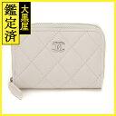 CHANEL　シャネル　クラシックジップコインパース　キャビアスキン　シルバー金具　【431】 【中古】【大黒屋】