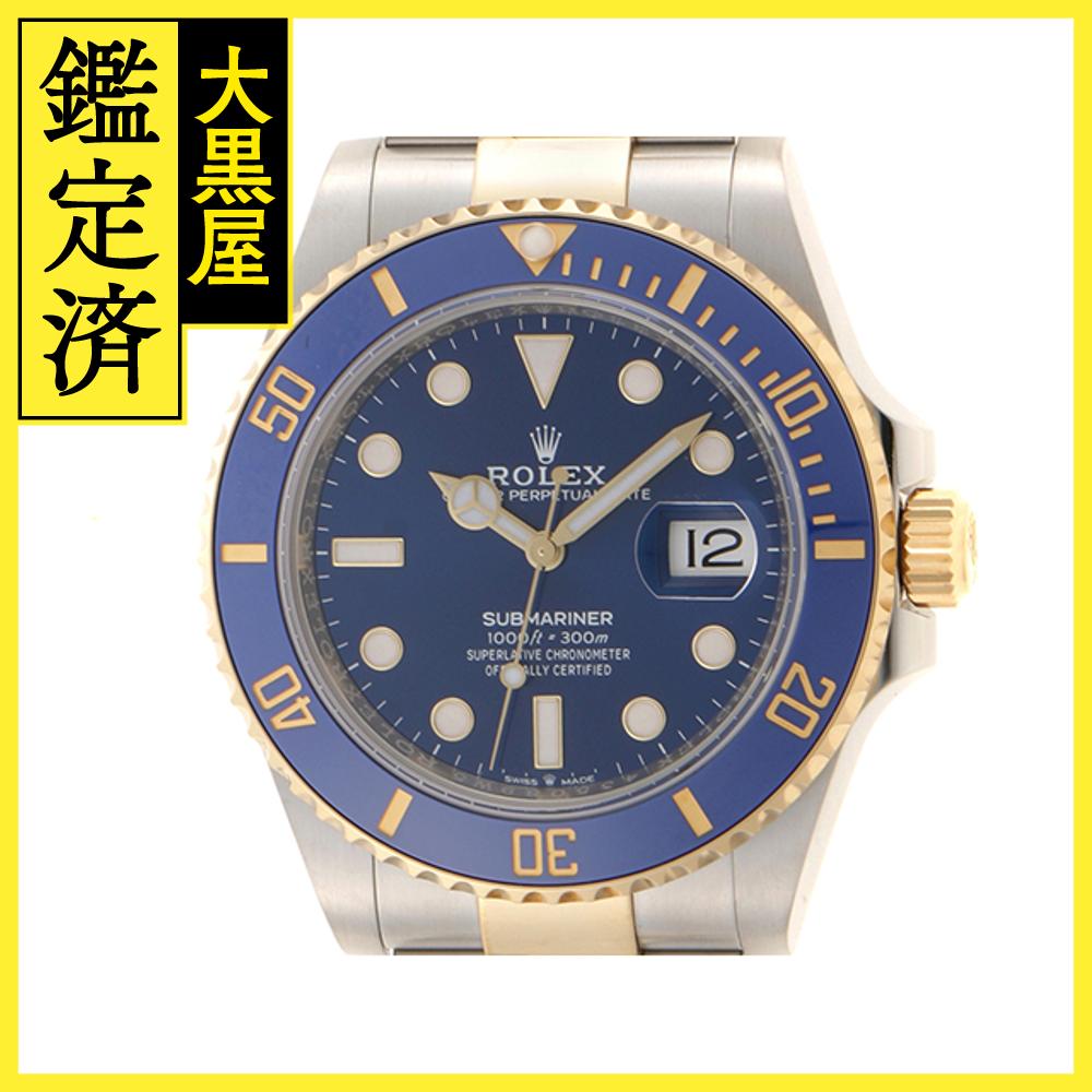 未使用品 2021年1月 国内正規品 ROLEX ロレックス サブマリーナ 青サブ 126613LB 自動巻き ブルー文字盤 YG/SS クロマライト夜光 ストラップ未調整 （2120000277788）【200】T 【中古】【大黒屋】