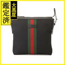 GUCCI　グッチ　バッグ　シェリーライン　ショルダーバッグ　ブラック　キャンバス/カーフ　2148103630880　【200】 【中古】【大黒屋】