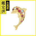 JEWELRY　ジュエリー　貴金属・宝石　トップ　イルカ　K18　ゴールド　マルチカラーストーン　約4.5g　2147400258780 