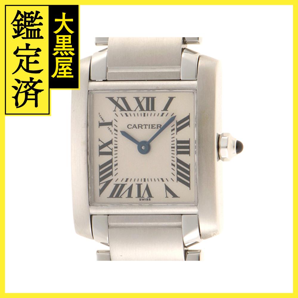 Cartier カルティエ 時計 タンクフランセーズSM W51008Q3 ホワイト文字盤 SS クォーツ レディース【434】 【中古】【大黒屋】