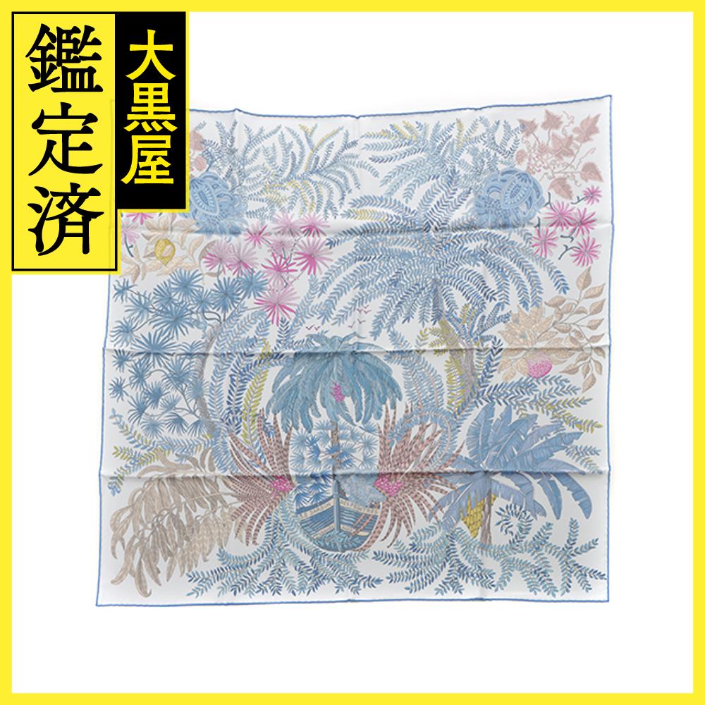 楽天質屋　大黒屋HERMES エルメス　カレ90ダブルフェイス LE JARDIN DES PEINTRES　マルチカラー【471】N 【中古】【大黒屋】