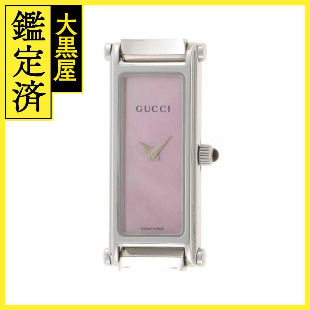 GUCCI グッチ 1500L ピンクシェル文字盤 SS ステンレススチール クォーツ レディース 【460】2148103627880 【中古】【大黒屋】