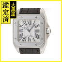 Cartier カルティエ 腕時計 サントス100 MM W20106X8 ステンレス/クロコベルト シルバー文字盤 自動巻【472】SJ 【中古】【大黒屋】