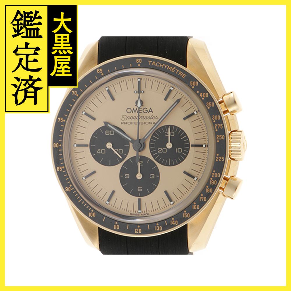 OMEGA　オメガ　ムーンウォッチ　プロフェッショナ﻿ル　クロノグラフ　18Kイエローゴールド　ラバー　310.62.42.50.99.001 　手巻き　50m防水　【432】　2147200477077 【中古】【大黒屋】