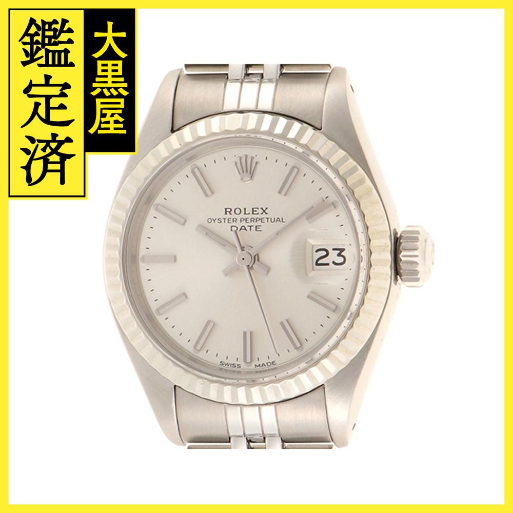 ROLEX　ロレックス　レディース時計　パーペチュアル　デイト　6917/4　シルバー文字盤　ホワイトゴールド/ステンレス　1972年頃【430】2120000280337 【中古】【大黒屋】