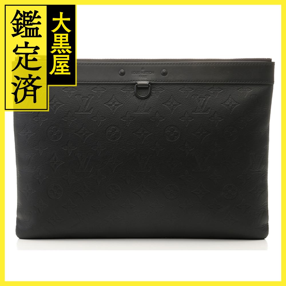 LOUIS VUITTON ルイヴィトン クラッチバッグ ポシェット・ディスカバリー モノグラム・シャドウ ノワール M62903【473】 【中古】【大黒屋】