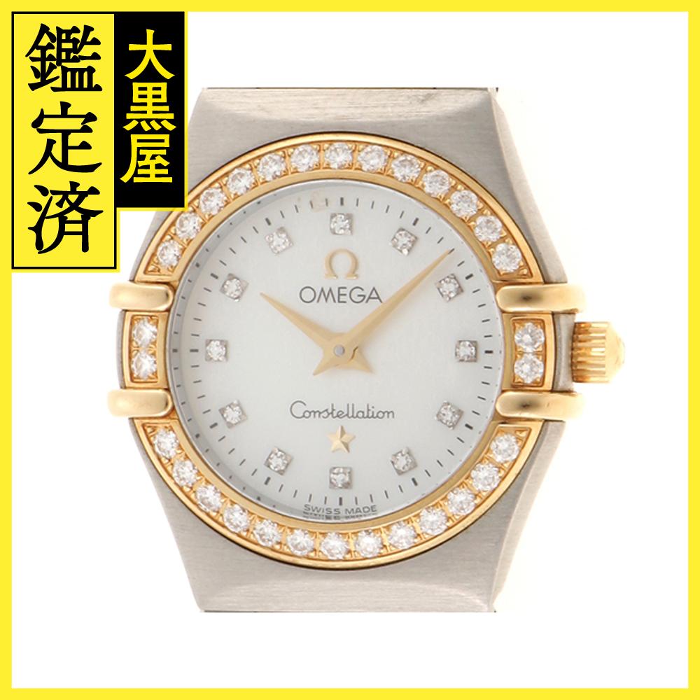 OMEGA　オメガ　コンステレーション マイチョイス　1365.75.00　ステンレス/イエローゴールド　SS/YG　ホワイトシェル ダイヤモンド文字盤　ダイヤモンドベゼル　レディース　クォーツ【432】2148103643149 【中古】【大黒屋】