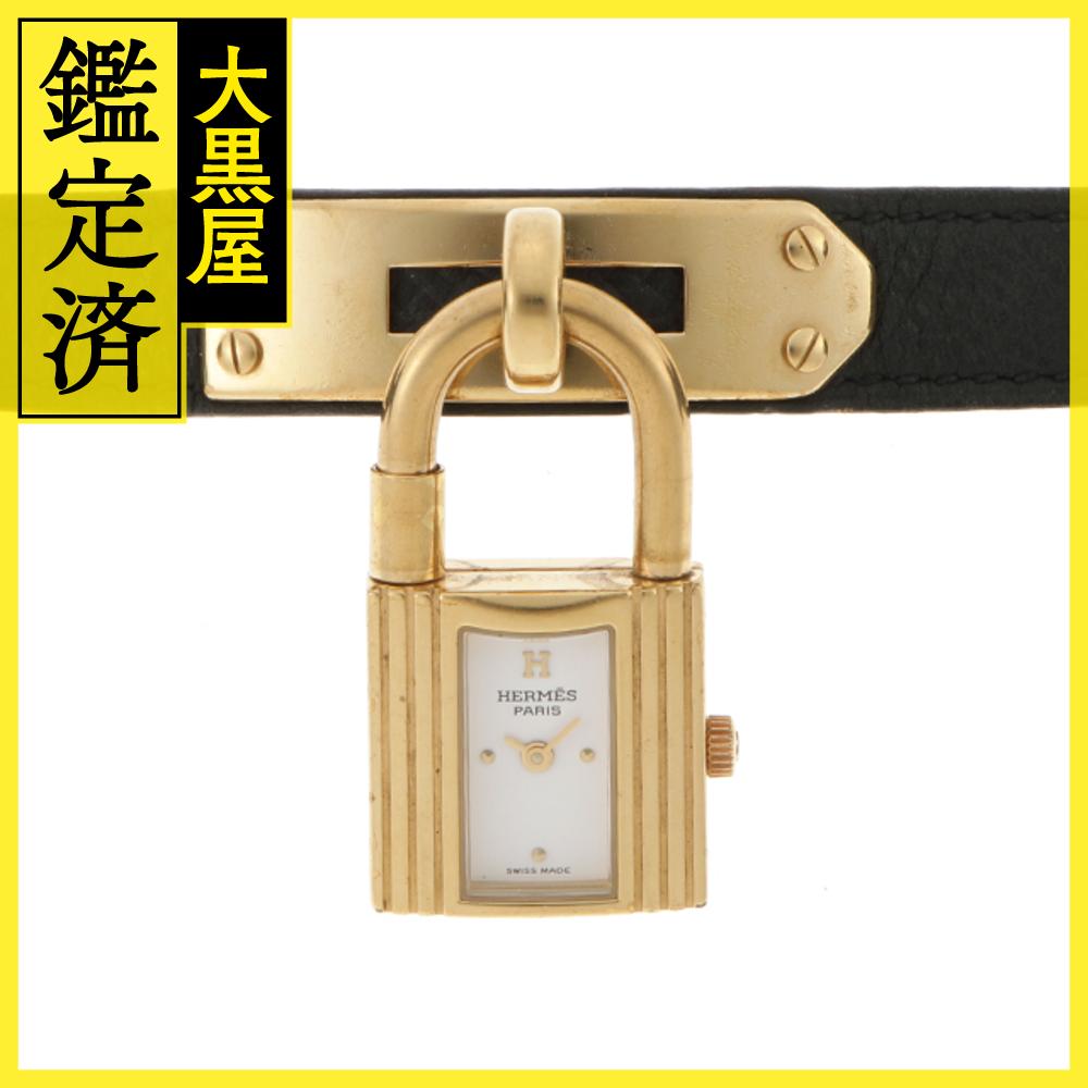 HERMES　エルメス　ケリーウォッチ　KE1.201　GP/革　【436】2148103630149 【中古】【大黒屋】