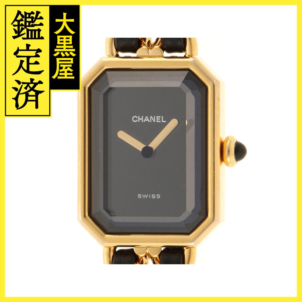 CHANEL シャネル プルミエールM H0001 GP/レザーベルト クォーツ 電池 【460】2148103640148 【中古】【大黒屋】