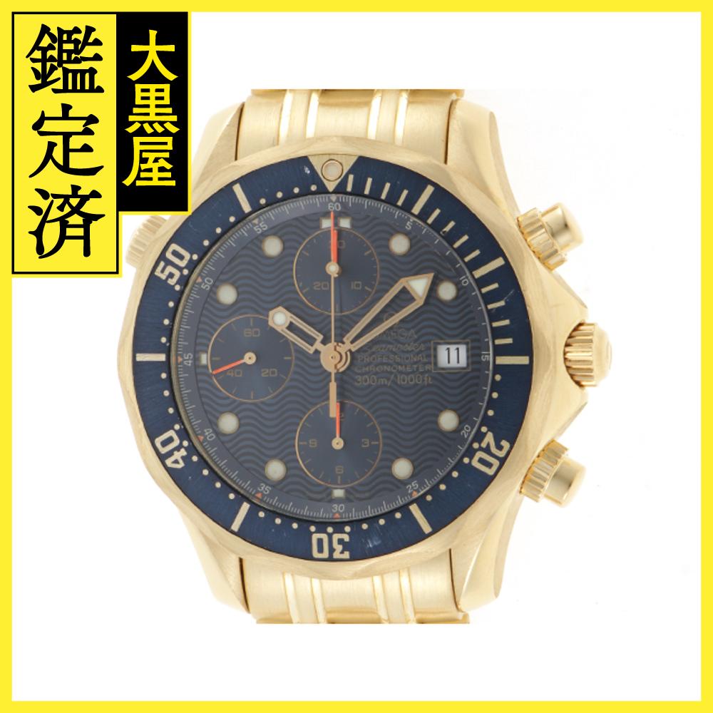 OMEGA オメガ シーマスター ダイバー300クロノ 2198.80 金無垢 メンズ 腕時計(21 ...