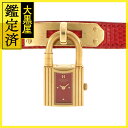 HERMES エルメス ケリーウォッチ KE1.201 GP/リザード レッド文字盤 クォーツ【472】TS 【472】2148103671319 【中古】【大黒屋】