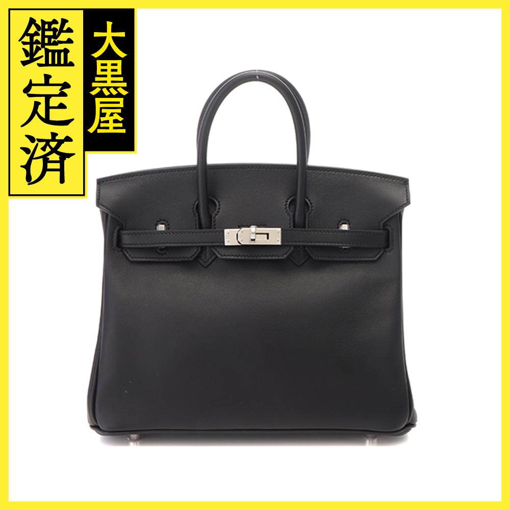 HERMES エルメス ハンドバッグ バーキン25 ブラック ヴォースイフト シルバー金具 A刻印 2148103682483【430】 【中古】【大黒屋】のサムネイル