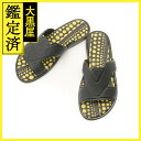LOUIS VUITTON×草間彌生 ルイヴィトン オアシスラインサンダル メンズ5 ブラック/イエロー レザー 2141300410446 【432】 【中古...