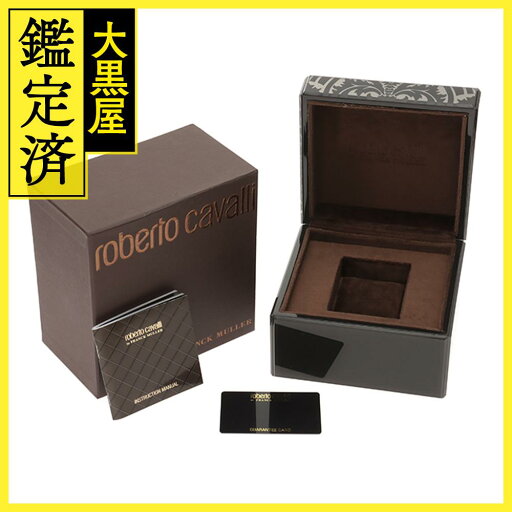 Roberto Cavalli ロベルトカヴァリ RV1G118L0041 腕時計 ブラック文字盤 クオーツ 金メッキ/革ベルト メンズ 2148103738722 【205】 【205】2148103738722 【中古】【大黒屋】