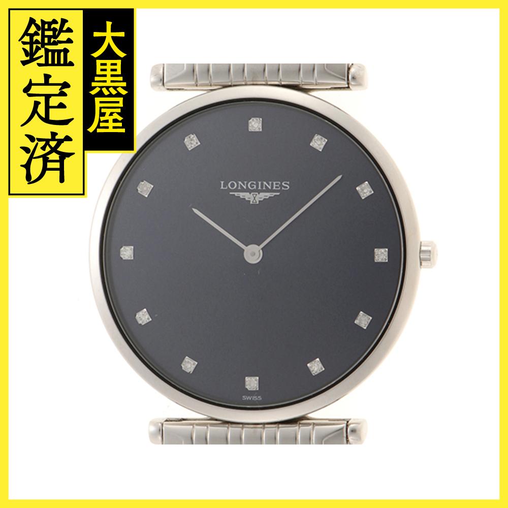 LONGINES　ロンジン　ラ・グラン・クラシック　腕時計　クォーツ　ブルー文字盤　ステンレススチール　L47554976　2147100537918　【205】 【中古】【大黒屋】