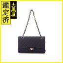 CHANEL シャネル マトラッセWフラップ25 Wチェーンショルダー ネイビー シルバー金具 キャンバス 2148103722615 【471】 Y 【471...