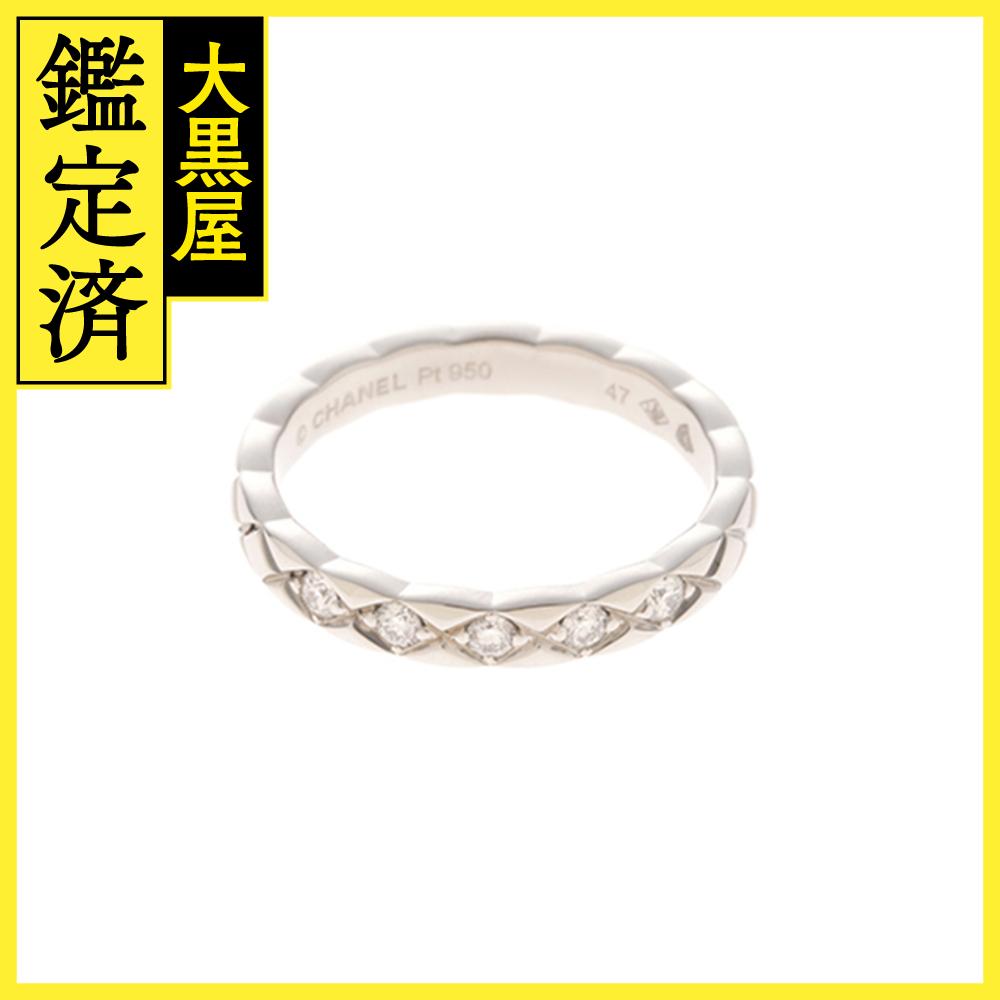 CHANEL シャネル 指輪 ココ クラッシュ コレクション マリッジリング スモールモデル 47号 J11355 プラチナ950 5Pダイヤモンド約0.10カラット【472】SJ 【472】2143100493100 【中古】【大黒屋】のサムネイル