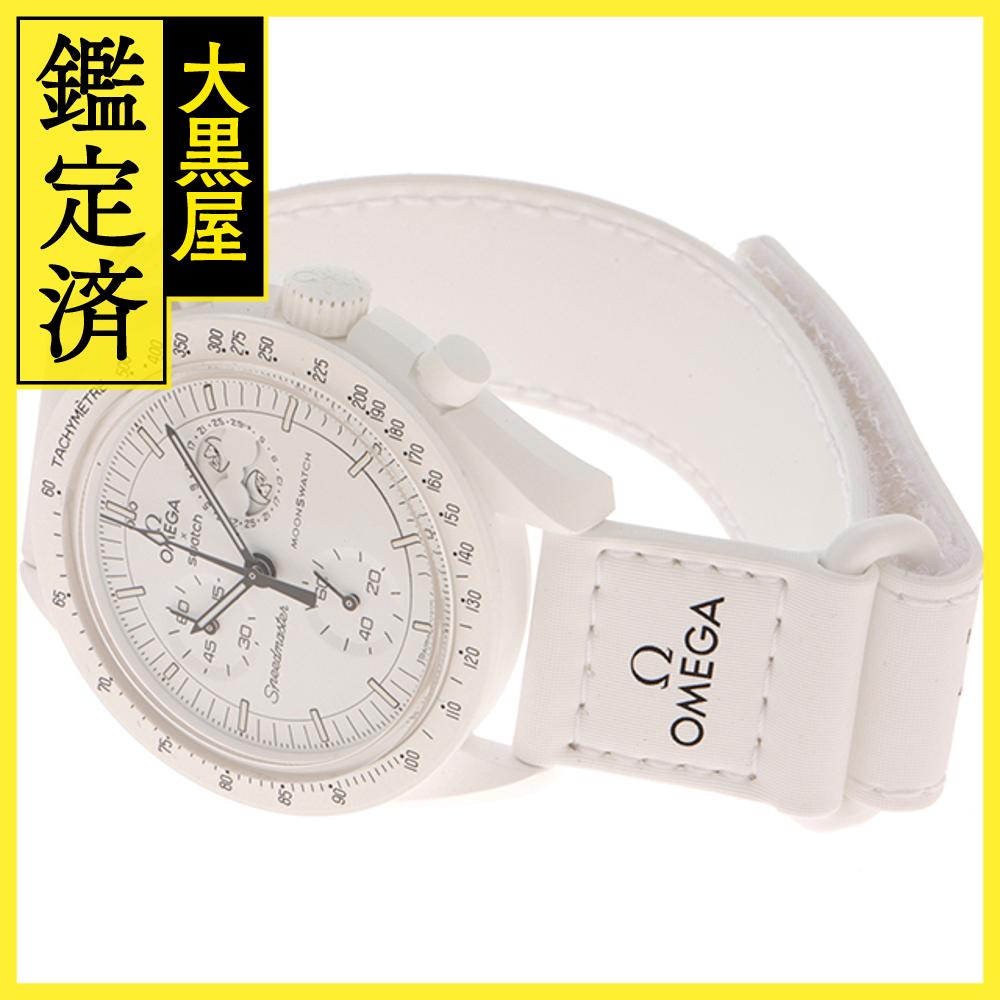 Swatch MISSION TO THE MOONPHASE-FULL MOON スヌーピー SO33W700 CE/レザー 男性用クオーツ時計【473】 【473】2148103796555 【中古】【大黒屋】