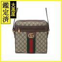GUCCI グッチ オフィディア GGスモールメッセンジャーバッグ ベージュ キャンバス/レザー【433】2147100549928 【433】2147100549928 【中古】【大黒屋】(4)
