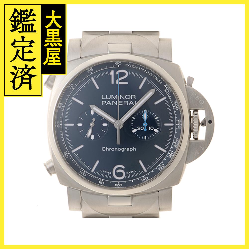 PANERAI パネライ 腕時計 2022年並行品 ルミノール クロノ PAM01110 ステンレス ブルー文字盤 自動巻き【472】SJ 【472】2148103787768 【中古】【大黒屋】