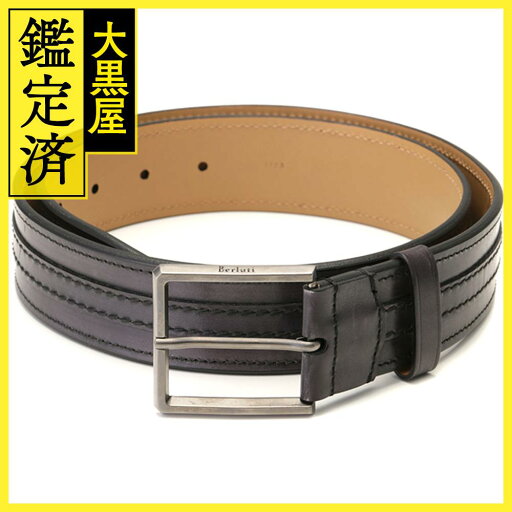 Berluti ベルルッティ ベルト ネイビー/シルバー色金具 レザー【472】UH 【472】2143200584975 【中古】【大黒屋】 Berluti ベルルッティ ベルト ネイビー/シルバー色金具 レザー【472】UH 【472】2143200584975 【中古】【大黒屋】