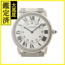 Cartier カルティエ ロンドソロLM デイト W6701005 SS ステンレススチール シルバーローマン文字盤 クォーツ 【460】2148103795411 【460】2148103795411 【中古】【大黒屋】(2)