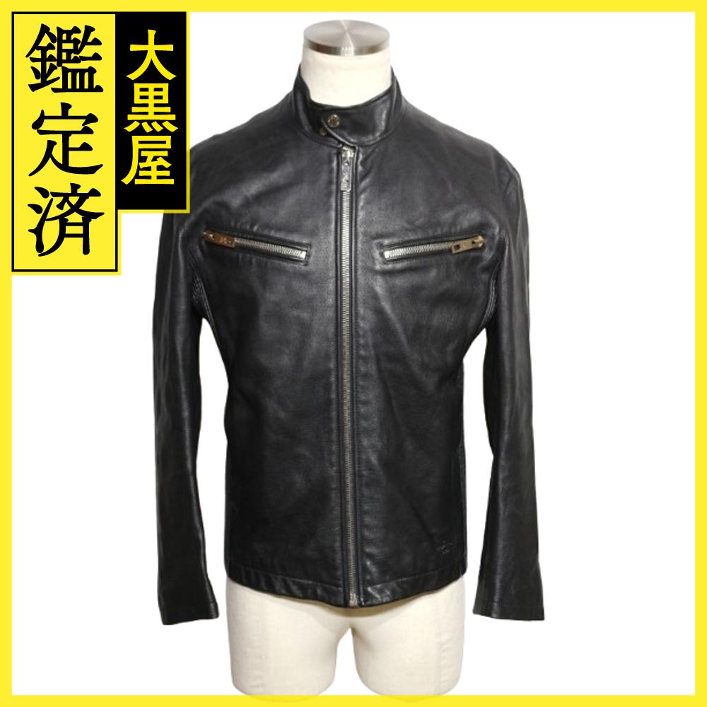LOUIS VUITTON ルイヴィトン 衣類 ジップアップレザージャケット メンズ48 ブラック RM171Q KB4 HAL52E 【200】2120500250601 【中古】【大黒屋】