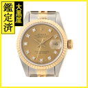 【X番】ROLEX ロレックス 腕時計 デイトジャスト 69173G シャンパン文字盤 ゴールド(K18) ステンレススチール 旧ダイヤ台座 214300071...