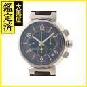 LOUIS VUITTON ルイ・ヴィトン 腕時計 タンブール エル・プリメロ クロノグラフ Q1141 ブラウン文字盤 ステンレス/アリゲーターベルト 自動巻き【472】SJ 【472】2147100017410 【中古】【大黒屋】(2)