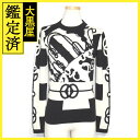 HERMES エルメス 衣類 セーター レディース34 ブラック/ホワイト カシミヤ Cliquetis 2E2613D2 2143000675071 【200...