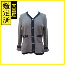 CHANEL シャネル カーディガン レディース40 グレー/ネイビー カシミヤ P59182K007741 2120000309267 【432】 【432】...