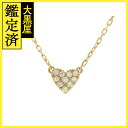 AHKAH アーカー パヴェハート ネックレス K18 ゴールド ダイヤモンド D0.05 1.3g 【200】2141300437016 【中古】【大黒屋】