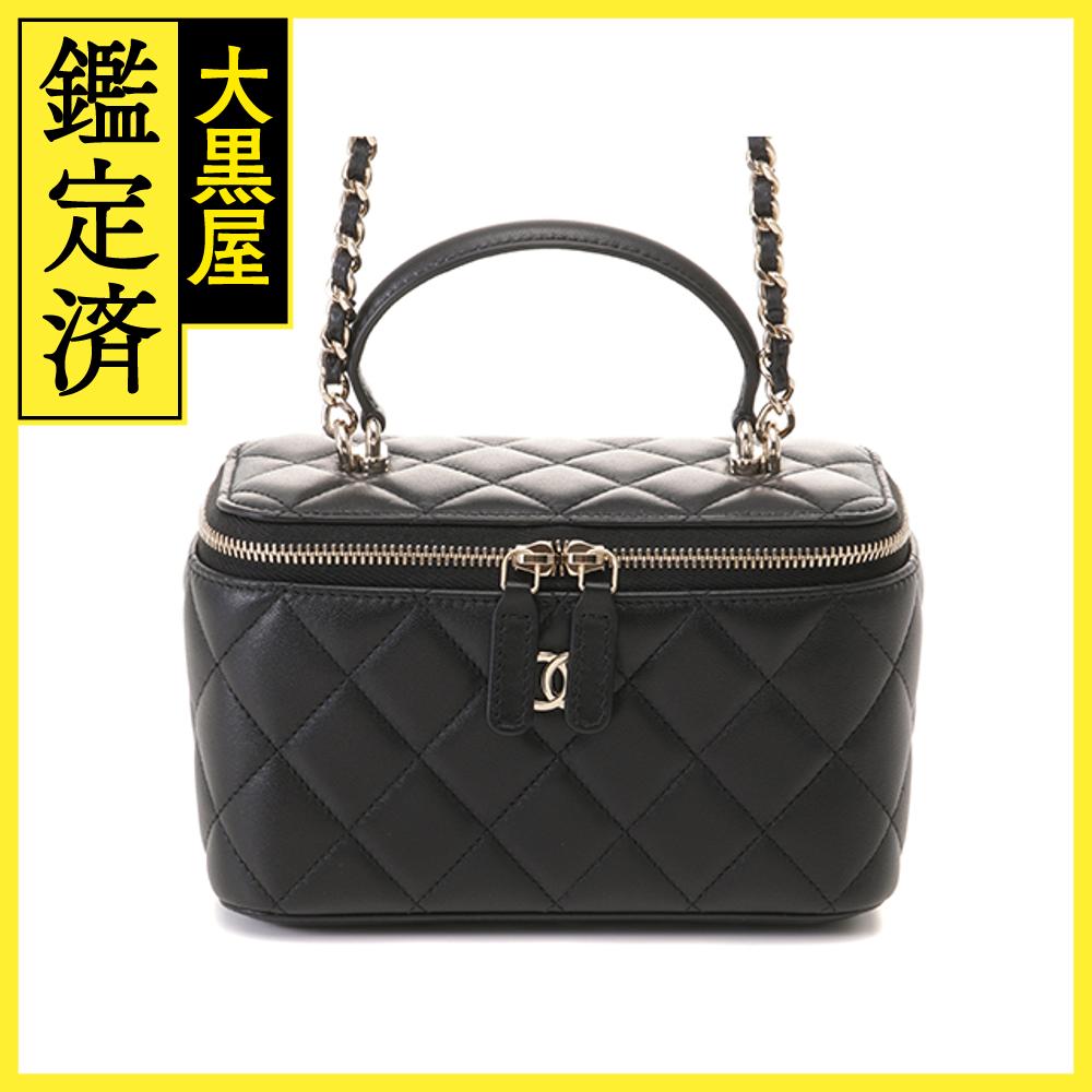 CHANEL シャネル マトラッセ 2wayチェーンバニティ ブラック/GP ラムスキン AP2199【431】2148103832468 【431】2148103832468 【中古】【大黒屋】